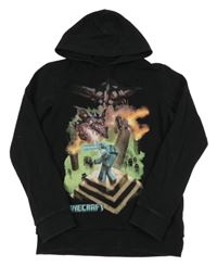 Černá mikina Minecraft s kapucí M&S