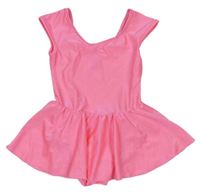 Růžové lesklé cvičební body se sukní H&M