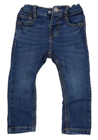 Modré skinny teplákové rifle ZARA