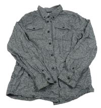 Tmavomodrá melírovaná košile Matalan