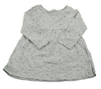 Šedé melírované šaty se srdíčky H&M