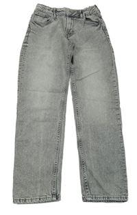 Šedé plísňové relaxed fit tapered leg rifle H&M