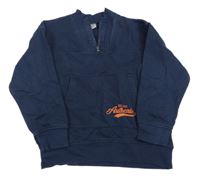 Tmavomodrá mikina s nápisy little kids