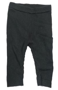 Tmavošedé žebrované kamaše George