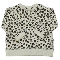Smetanovo-hnědo-černá vzorovaná mikina H&M