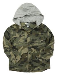Army plátěná košilová bunda s kapucí F&F
