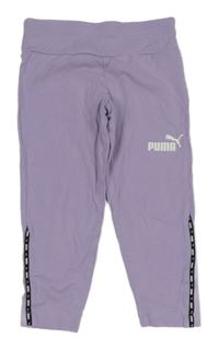 Světlefialové capri legíny s logy PUMA