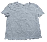Šedé melírované crop tričko Shein 