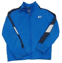 Modrá sportovní propínací mikina s nápisem