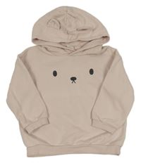 Světlerůžová mikina s čumákem a kapucí zn. H&M