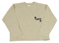 Béžová mikina s nápisem a hvězdami Zara