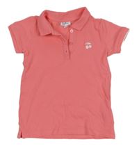 Lososové polo tričko s výšivkou Fagottino