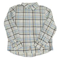 Bílo-modro-béžová kostkovaná košile H&M