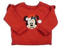 Červená mikina s Mickeym a volánky Primark