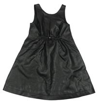 Černé koženkové šaty Zara