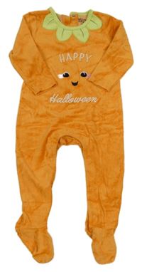 Oranžový sametový overal - dýně