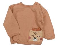 Starorůžová mikina s kapsou s čumákem George