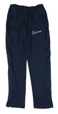 Tmavomodré sportovní funkční tepláky s logem Nike