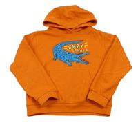 Oranžová mikina s krokodýlem a kapucí Mountain Warehouse