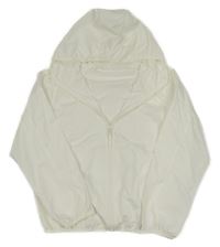 Smetanová šusťáková bunda s kapucí Uniqlo