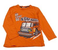 Červené triko s hasičským autem Kids