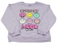 Lila mikina se smajlíky Primark