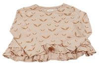 Růžové melírované triko s křídly Next