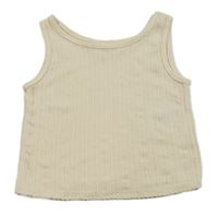 Béžový žebrovaný crop top H&M