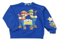 Safírová mikina s Mariem a Luigim H&M