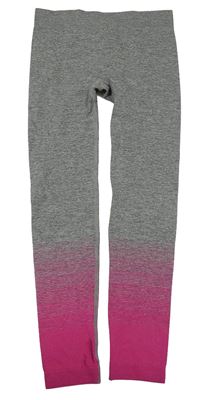 Šedo-fuchsiové spodní funkční legíny Crivit