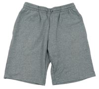 Šedé melírované teplákové kraťasy