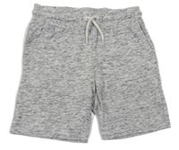 Šedé melírované teplákové kraťasy H&M