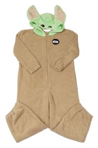 Hnědo-zelenkavá chlupatá kombinéza s kapucí - Mistr Yoda H&M
