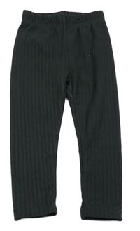 Tmavošedé žebrované legíny zn. George