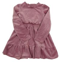 Starorůžové sametové šaty 