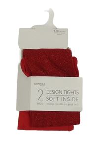 Nové - Červené třpytivé silonky Dunnes