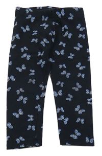 Tmavomodré tregíny s motýlky H&M