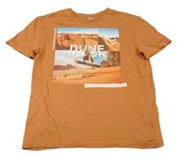 Rezavé tričko s potiskem C&A