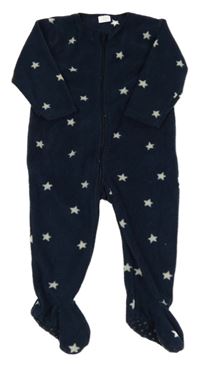 Tmavomodrý fleecový overal s hvězdičkami Next