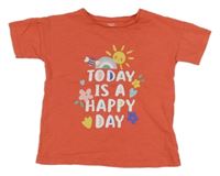 Červené tričko s nápisem F&F