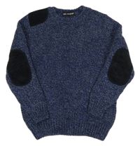 Tmavomodrý melírovaný svetr M&S