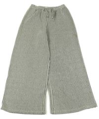 Smetanovo-černé pruhované široké kalhoty Primark