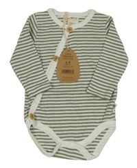 Nové - bílo-zelené pruhované propínací body 