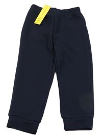 Nové - tmavomodré žebrované tepláky shein