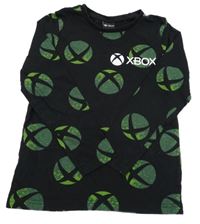 Černo-zelené vzorované triko s X-box George
