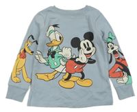 Světlemodré triko s Mickeym a Donaldem Next