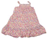 Růžové květované lehké šaty Primark