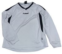 Bílo-černé sportovní triko Hummel 
