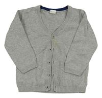 Šedý propínací svetr H&M