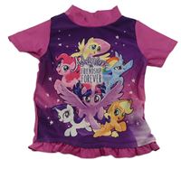 Fialovo-růžové UV tričko s poníky - My little Pony 